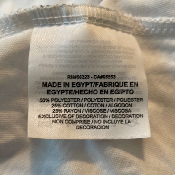 The Nike Tee in White V-Neck with Silver Nike Lettering - Picture 5 of 5